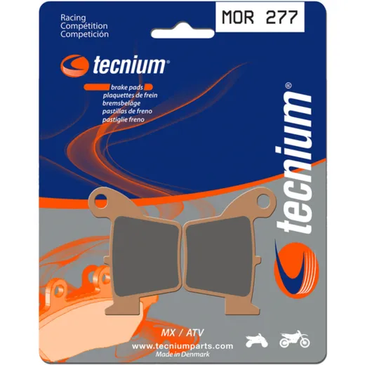 TECNIUM Racing MX/ATV Sintermetall Bremsbeläge - MOR277 für TM Racing MX100JUNIOR, MX85, SMX85