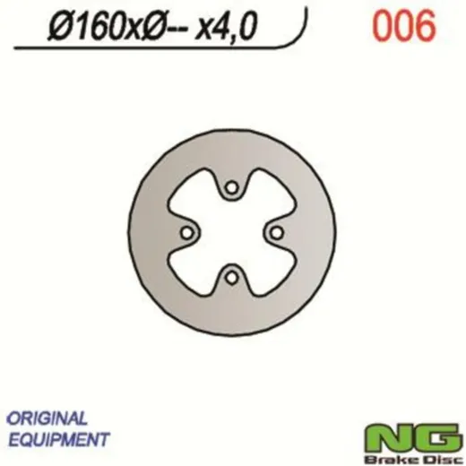 NG BRAKES Bremsscheibe starr - 006 für Beta TECHNO2502T