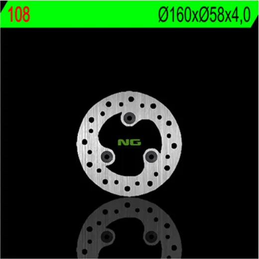 NG BRAKES Bremsscheibe starr - 108 für Kymco, SYM, Cagiva