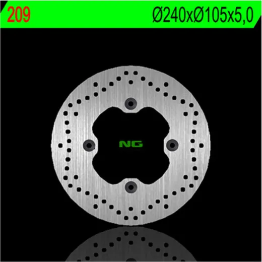 NG BRAKES Bremsscheibe starr - 209 für Honda, Buell, Cagiva