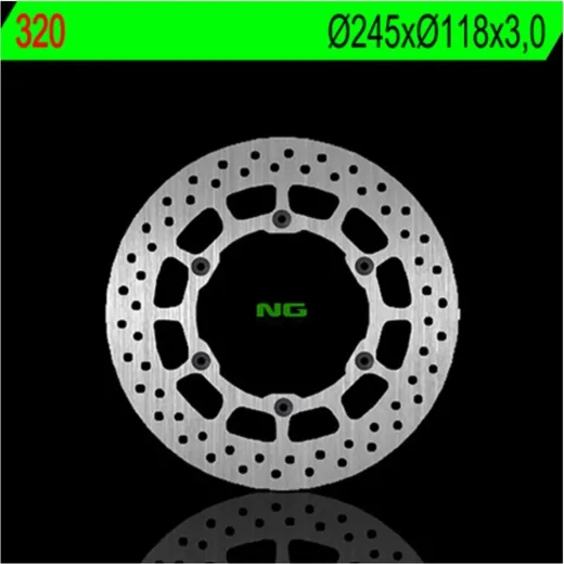 NG BRAKES Bremsscheibe starr - 320 für Yamaha WR125, WR250, WR400F