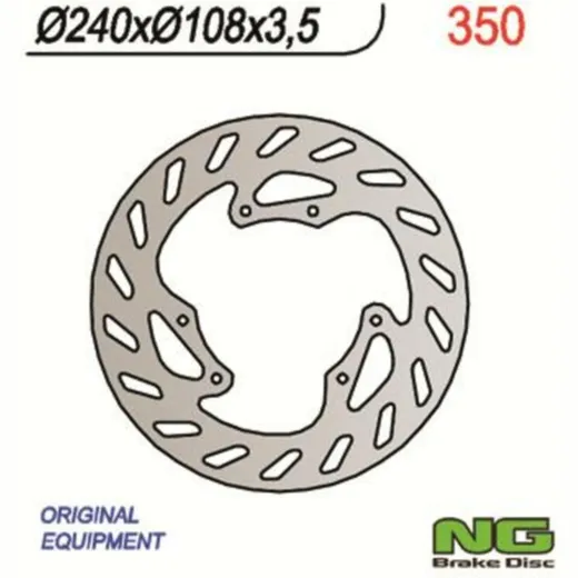 NG BRAKES Bremsscheibe starr - 350 für GAS GAS EC50ROOKIE Yamaha DT50R