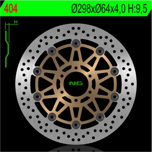 NG BRAKES Bremsscheibe schwimmend - 404 für Yamaha, Cagiva, Ducati