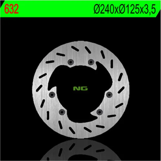 NG BRAKES Bremsscheibe starr - 632 für Derbi SENDA50