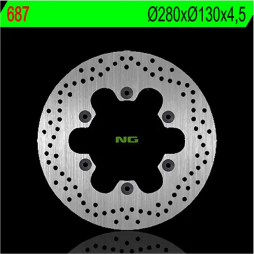 NG BRAKES Bremsscheibe starr - 687 für Kawasaki GPZ1000RX, GPZ1100, GPZ500