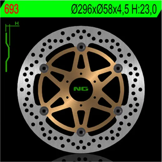 NG BRAKES Bremsscheibe schwimmend - 693 für Honda CB600FHORNET