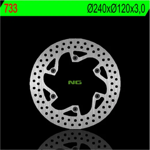 NG BRAKES Bremsscheibe starr - 733 für Husqvarna CR125, CR250, WR125