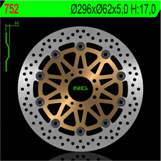 NG BRAKES Bremsscheibe schwimmend - 752 für Honda CBR600F, CBR900RR, CTX700 Indian ROADMASTER