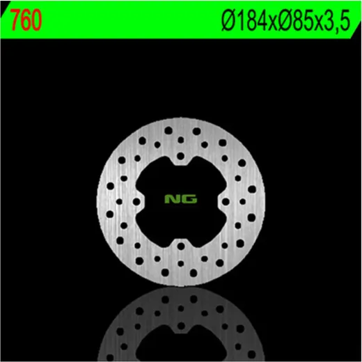 NG BRAKES Bremsscheibe starr - 760 für Suzuki RM80, RM85 Yamaha YZ80