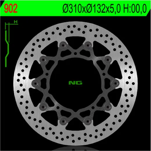 NG BRAKES Bremsscheibe schwimmend - 902 für Yamaha FZ8N, FZ8S, XT1200