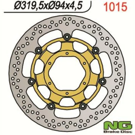 NG BRAKES Bremsscheibe schwimmend - 1015 für Honda CBR1000RR, VTR1000SP