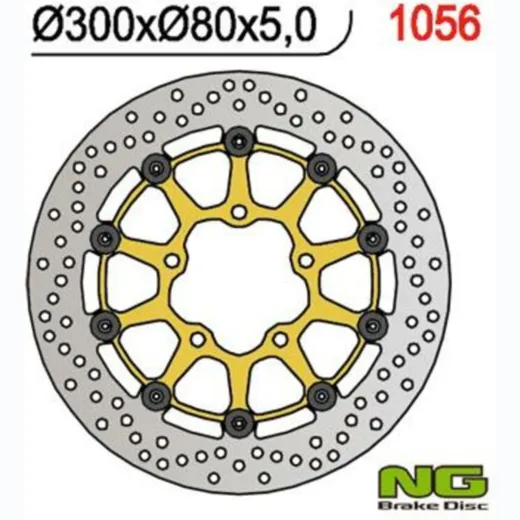 NG BRAKES Bremsscheibe schwimmend - 1056 für Kawasaki ER-6F, ER-6N, NINJAZX-10R