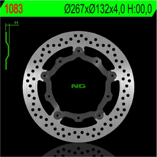 NG BRAKES Bremsscheibe schwimmend - 1083 für Yamaha T-MAX530, T-MAX560, X-MAX400 MBK EVOLIS400