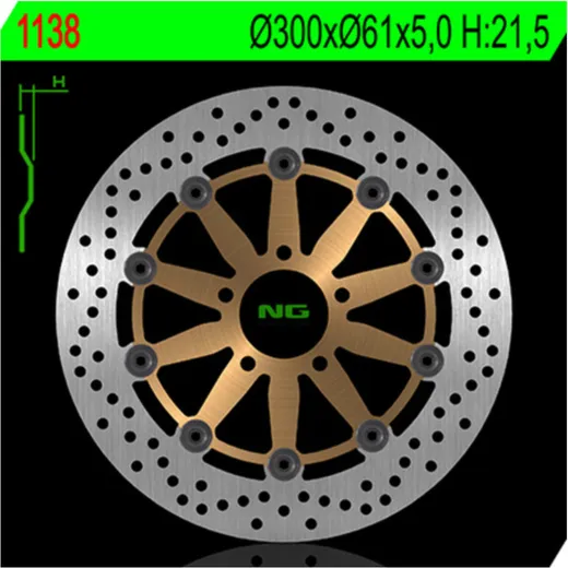 NG BRAKES Bremsscheibe schwimmend - 1138 für Suzuki GSX-R750