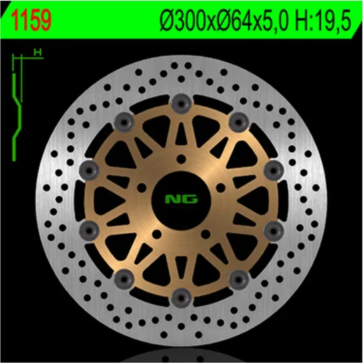 NG BRAKES Bremsscheibe schwimmend - 1159 für Suzuki GSX750, RGV250
