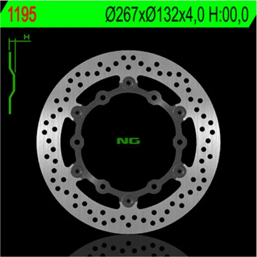 NG BRAKES Bremsscheibe schwimmend - 1195 für Yamaha FZX750, RD500