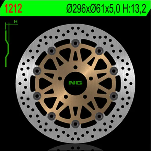 NG BRAKES Bremsscheibe schwimmend - 1212 für Kawasaki NINJAZX-9R