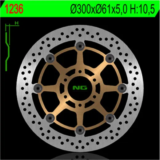 NG BRAKES Bremsscheibe schwimmend - 1236 für Cagiva RAPTOR1000, RAPTOR650, V-RAPTOR1000 Aprilia RS250