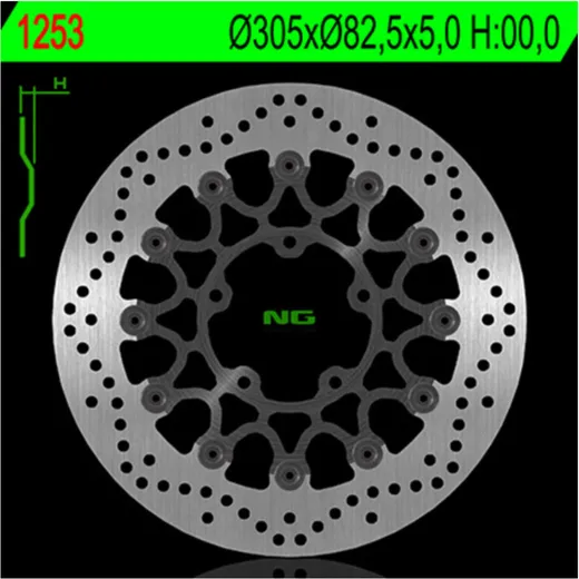 NG BRAKES Bremsscheibe schwimmend - 1253 für Triumph TIGER1200EXPLORER, TIGER800