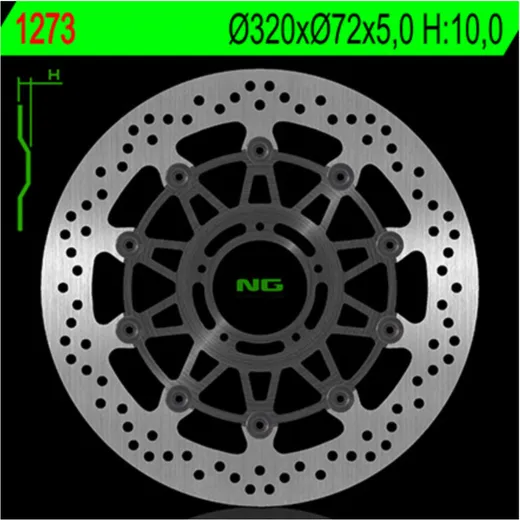 NG BRAKES Bremsscheibe schwimmend - 1273 für Ducati 1100MONSTER, 1200MONSTER, 1200MULTISTRADA