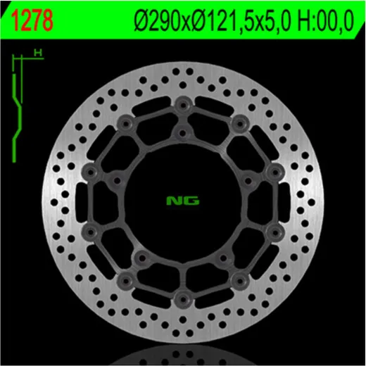 NG BRAKES Bremsscheibe schwimmend - 1278 für Suzuki SFV650GLADIUS, SV650