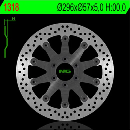 NG BRAKES Bremsscheibe schwimmend - 1318 für Suzuki VS600INTRUDER, VS750INTRUDER, VS800INTRUDER