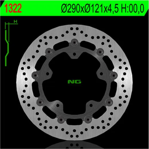 NG BRAKES Bremsscheibe schwimmend - 1322 für Suzuki GSF650BANDIT, SV650
