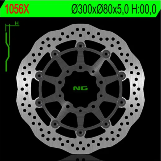 NG BRAKES Petal Bremsscheibe schwimmend - 1056X für Kawasaki ER-6F, ER-6N, NINJAZX-10R