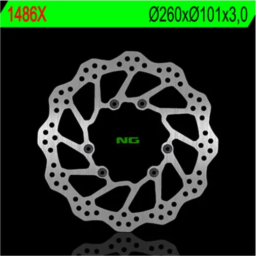 NG BRAKES Petal Bremsscheibe starr - 1486X für Honda CRF250R, CRF250X, CRF450L