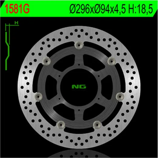 NG BRAKES Bremsscheibe schwimmend - 1581G für Honda CBF1000, CBF600N