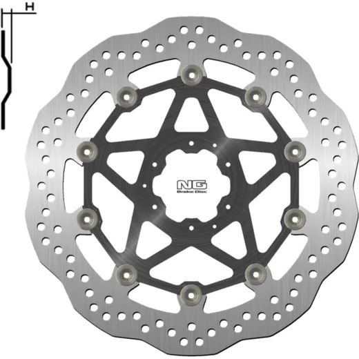 NG BRAKES Petal Bremsscheibe schwimmend - 1643XG für Honda CRF1000LAFRICATWIN