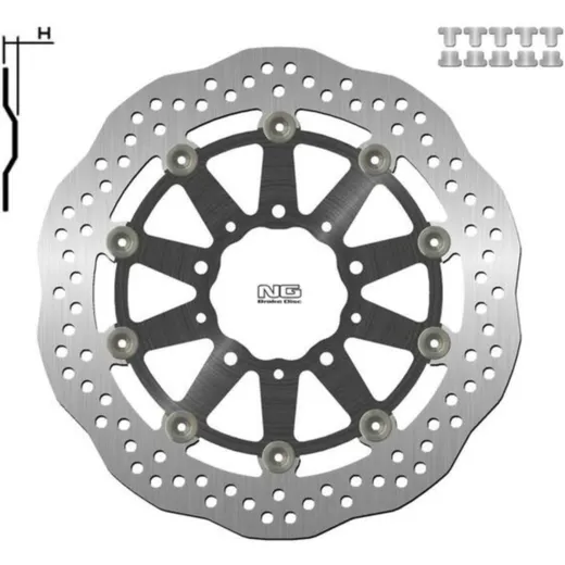 NG BRAKES Petal Bremsscheibe schwimmend - 1701XG für Kawasaki ER-6F, VERSYS650, VULCAN650