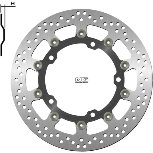 NG BRAKES Floating brake disc - 1708G for Triumph SPEEDTRIPLE1050, SPRINT1050GT, TROPHY1215SE
