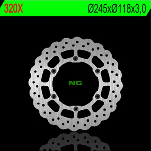 NG BRAKES Petal Bremsscheibe starr - 320X für Yamaha WR125, WR250, WR400F