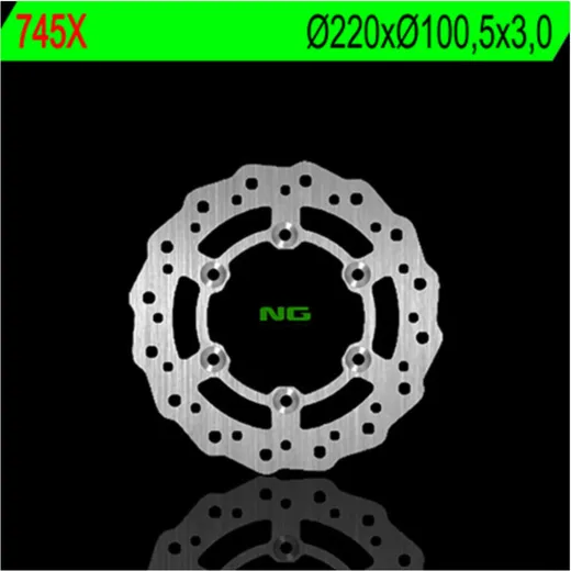 NG BRAKES Petal Bremsscheibe starr - 745X für Suzuki RM85 Yamaha YZ80