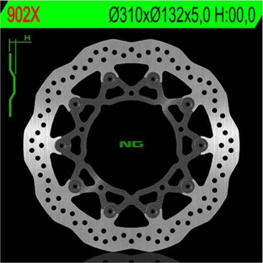 NG BRAKES Petal Bremsscheibe schwimmend - 902X für Yamaha FZ8N, FZ8S, XT1200