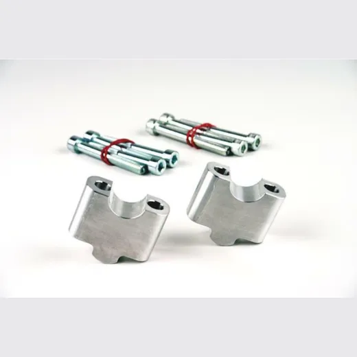 LSL RISER Mounts , Silver-Plate d +30mm , For Ducati With Ø28, 6mm HANDLEBARS