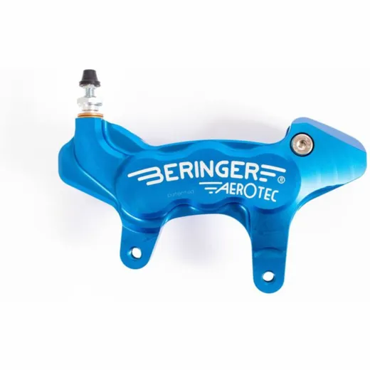 BERINGER Aerotec® Bremssattel axial links 6 Kolben Ø 27 mm blau für Yamaha, Honda, Fantic