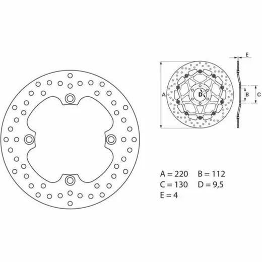 BREMBO Serie Oro Bremsscheibe starr - 68B40754 für Husqvarna CR125, CR250, NOX570