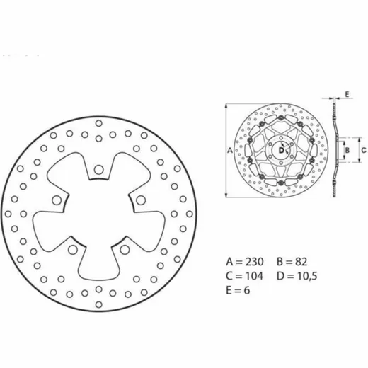BREMBO Serie Oro Bremsscheibe starr - 68B40761 für Kawasaki NINJAZX-9R, ZEPHYR1100