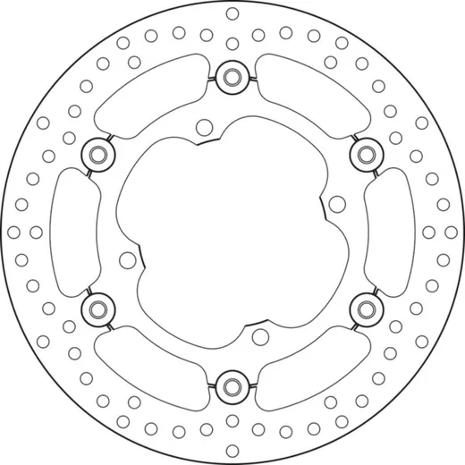 BREMBO Serie Oro Bremsscheibe schwimmend - 78B40844 für Kawasaki KX250, KX250F, KX450