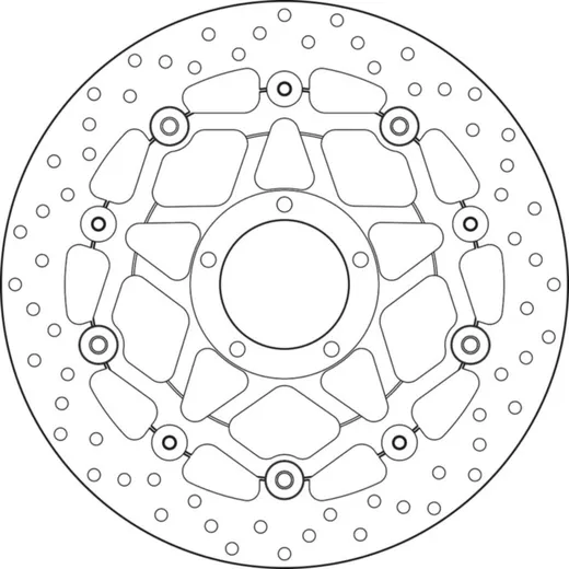 BREMBO Serie Oro Bremsscheibe schwimmend - 78B40886 für Ducati 848STREETFIGHTER