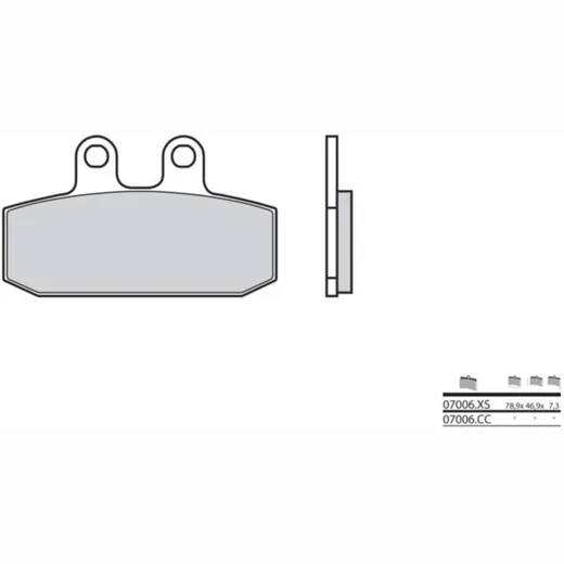 BREMBO Scooter Sintermetall Bremsbeläge - 07006XS für Aprilia, Derbi, Malaguti
