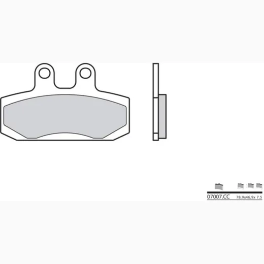 BREMBO Scooter Carbon Keramik Bremsbeläge - 07007CC für Honda SJ100BALI, SJ50BALI