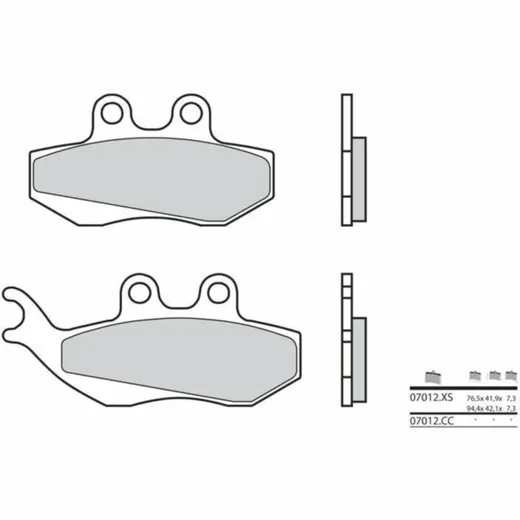 BREMBO Scooter Sintermetall Bremsbeläge - 07012XS für Gilera, Malaguti, Piaggio