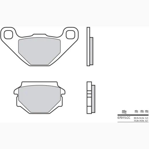 BREMBO Scooter Carbon Keramik Bremsbeläge - 07015CC