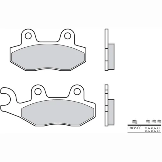 BREMBO Scooter Carbon Keramik Bremsbeläge - 07035CC für Kymco, Malaguti, Daelim
