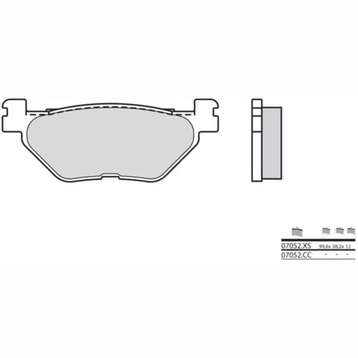 BREMBO Scooter Sintermetall Bremsbeläge - 07052XS für Yamaha T-MAX530