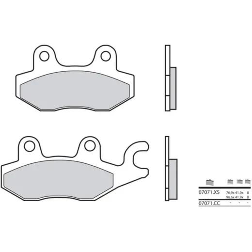 BREMBO Scooter Carbon Keramik Bremsbeläge - 07071CC für Kymco, Cagiva, Arctic CAT