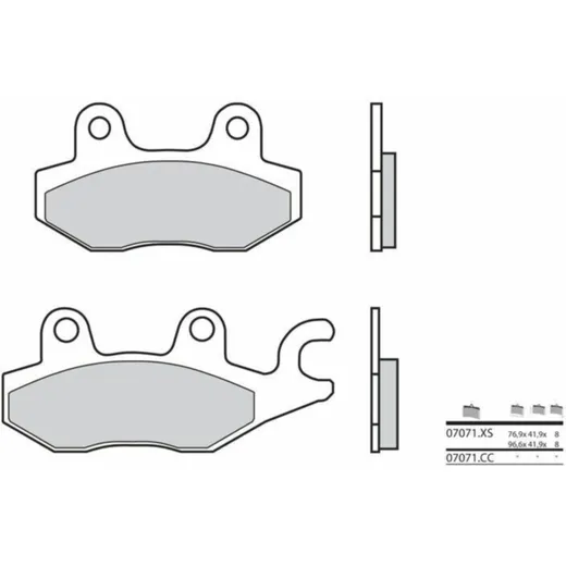 BREMBO Scooter Sintermetall Bremsbeläge - 07071XS für Suzuki AN400BURGMAN, UH125BURGMAN Kymco PEOPLE250